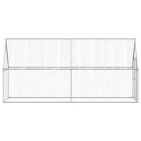 HKM-9073597 Spacious Silver Galvanized Steel Chicken Coop for Hens, Ducks, and Small Animals