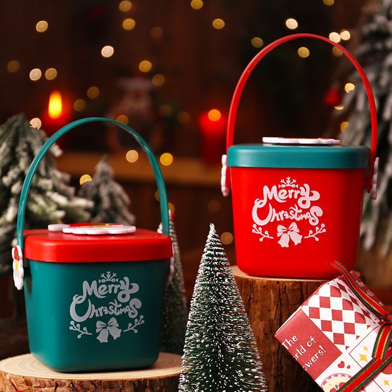 HKM-907539 Christmas Fruit Gift Box with Decorative Tote Bag - Assorted Styles and Inside Treats