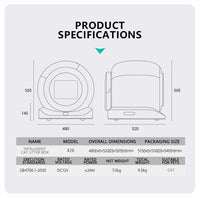 HKM-907539 Smart Self-Cleaning Cat Litter Box with Ion Purification and Large Capacity – 65L Design