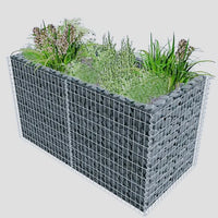 HKM-907603 Welded Stone Gabion Cage Planter 200x100x50 cm for Garden and Landscaping