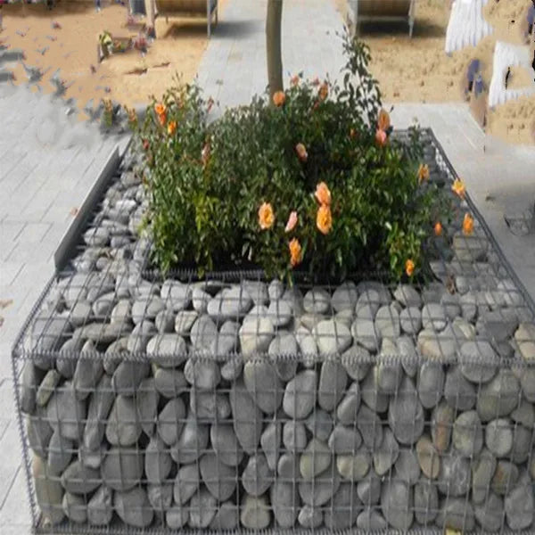 HKM-907603 Welded Stone Gabion Cage Planter 200x100x50 cm for Garden and Landscaping