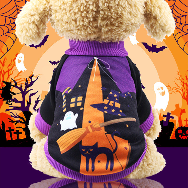 HKM-9076157 Halloween-Themed Pet Clothes for Dogs and Cats with Comfort Design