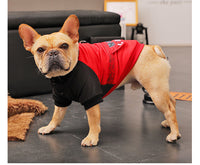 HKM-9076413 Cozy Padded Cotton Coat for Small Dogs – Casual Winter Wear in Black and Red