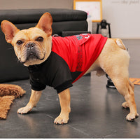 HKM-9076413 Cozy Padded Cotton Coat for Small Dogs – Casual Winter Wear in Black and Red