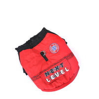 HKM-9076413 Cozy Padded Cotton Coat for Small Dogs – Casual Winter Wear in Black and Red
