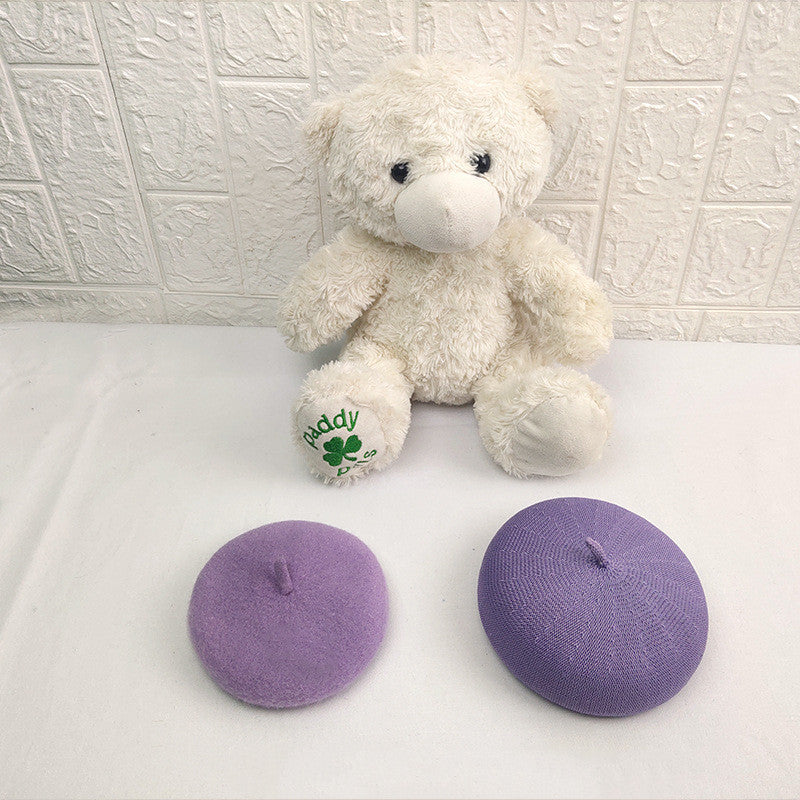 HKM-9076797 Small Breathable Pet Hat - Wool Blend, Multiple Colors Available, 13CM Diameter