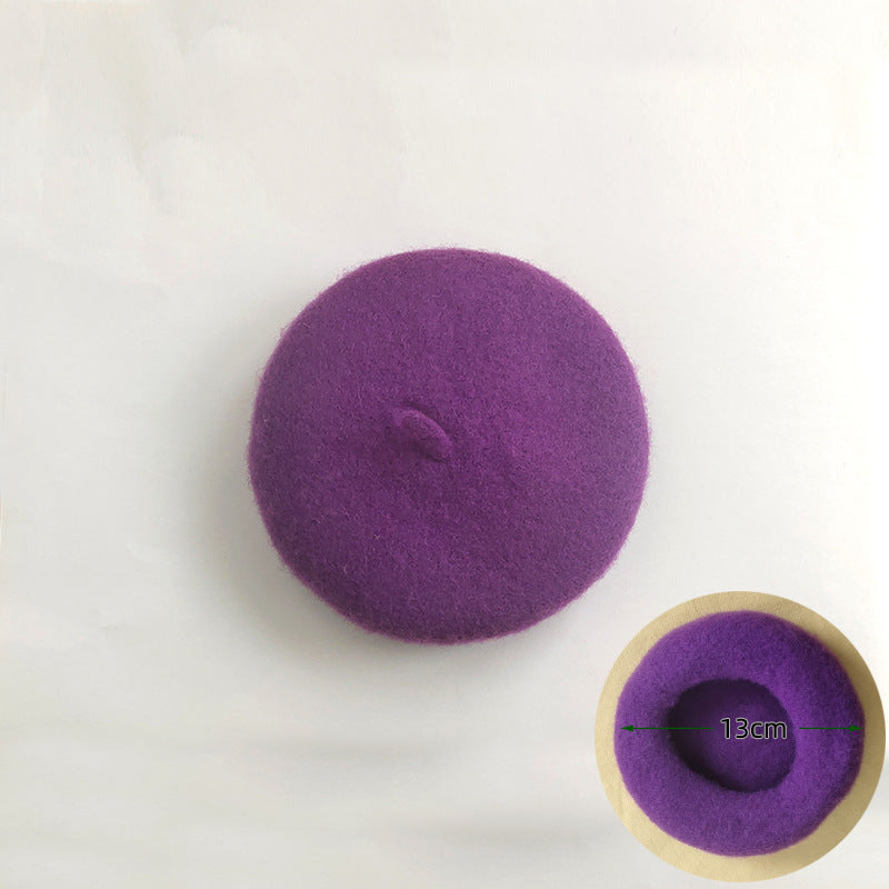 HKM-9076797 Small Breathable Pet Hat - Wool Blend, Multiple Colors Available, 13CM Diameter