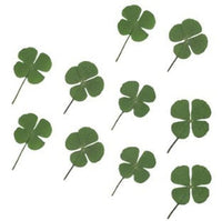 HKM-907731 Dried Four-Leaf Clover Epoxy Leaves for Handmade Jewelry (10 Pcs)