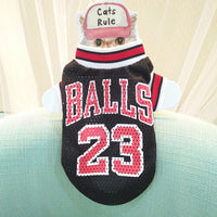 HKM-9077565 Fashionable Breathable Pet Sweatshirt Vest in Black and Red - Sizes S to XXL