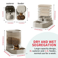 HKM-9077821 Large Capacity Automatic Pet Food and Water Dispenser for Outdoor Use