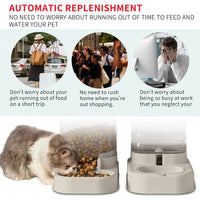 HKM-9077821 Large Capacity Automatic Pet Food and Water Dispenser for Outdoor Use