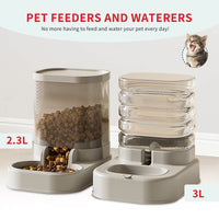 HKM-9077821 Large Capacity Automatic Pet Food and Water Dispenser for Outdoor Use