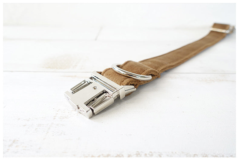HKM-9079741 Camel Polyester Dog Collar with Thick Material for Durability