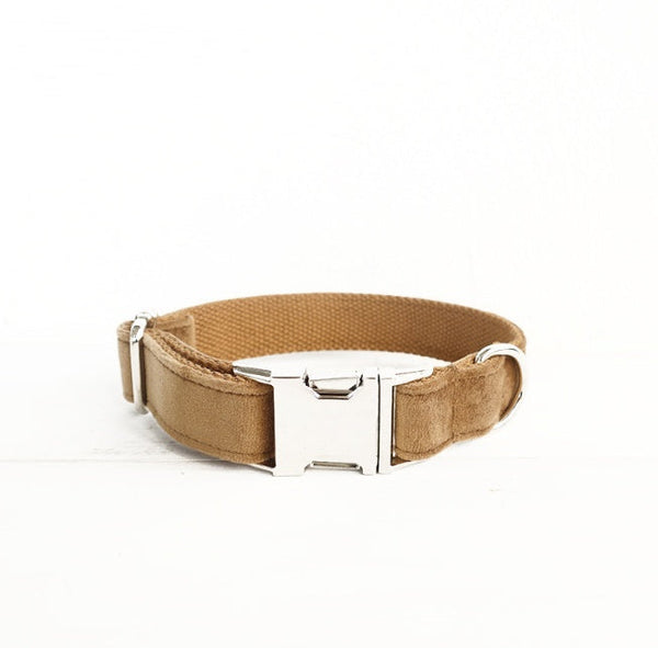 HKM-9079741 Camel Polyester Dog Collar with Thick Material for Durability