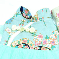 HKM-9080125 Retro Chinese Style Dog Dress in Gilding Cotton - Green Oil Umbrella & Beige Oil Umbrella Options