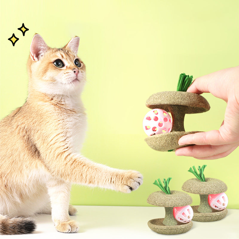 HKM-9080381 Catnip Toys for Cats with Bell - Safe and Healthy Edible Catnip for Chasing and Dental Care