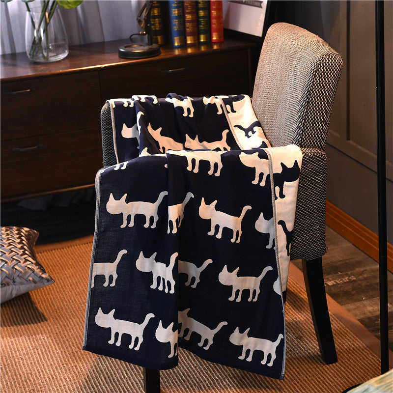 HKM-908051 Cartoon Dog Quick-Drying Bath Towel in Flower Colors - Soft Superfine Fiber, 70x140cm