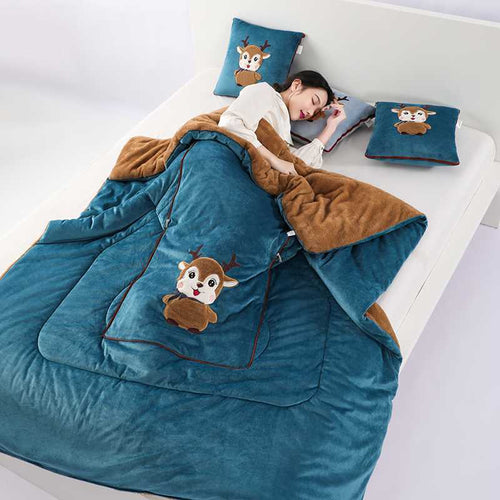 HKM-908051 Multifunctional Folding Back Seat Cushion with Cartoon Anime Design