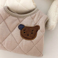 HKM-9082173 Stylish Padded Coat Vest for Dogs in Autumn and Winter, Available in Coffee and White, Multiple Sizes