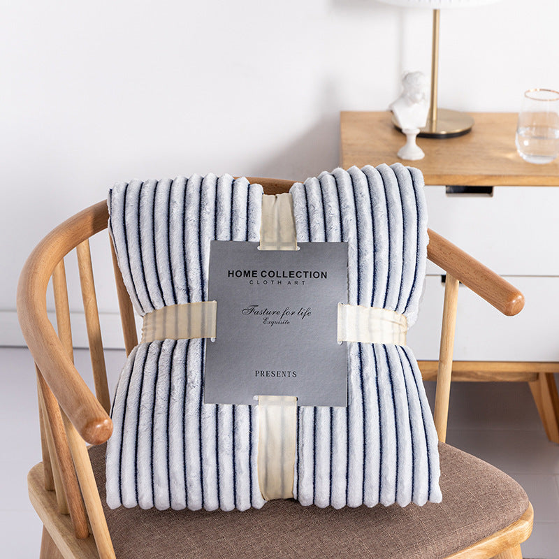 HKM-908243 Cozy Fleece Nap Blanket with Back Printing – Available in Various Sizes and Colors