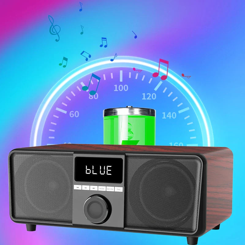 HKM-908243 Portable Dual 4 Inch Bluetooth Subwoofer Speaker with Microphone and Hi-Fi Sound for Home Theatre