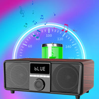 HKM-908243 Portable Dual 4 Inch Bluetooth Subwoofer Speaker with Microphone and Hi-Fi Sound for Home Theatre