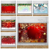 HKM-908371 Christmas Red Wall Background with Snowflake Design for Photography - 120x80cm Fabric