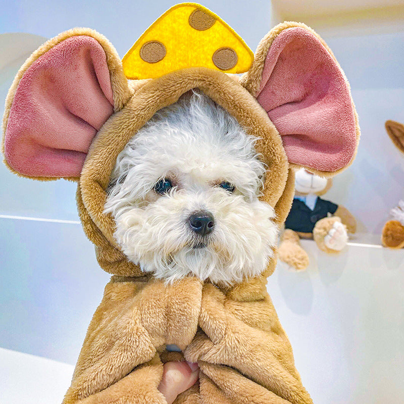 HKM-9084093 Cozy Casual Velvet Pet Clothes for Autumn and Winter - Multiple Sizes Available