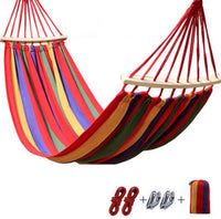 HKM-908435 Portable Outdoor Single Hammock - 200x80cm Canvas Parachute Design