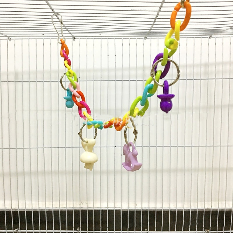 HKM-908499 Acrylic Chain Suspension Swing Toy for Birds