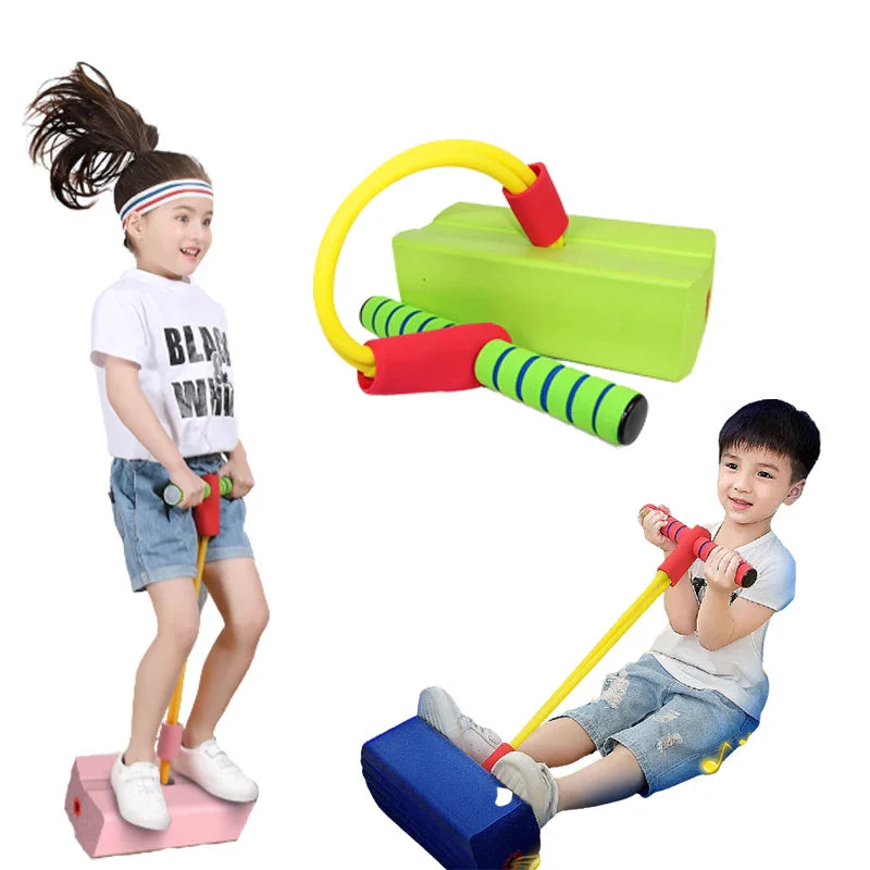 HKM-908499 Bounce Sense Pogo Stick Jumper for Kids - Outdoor Foam Frog Jumping Toy, Ages 6+