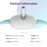 HKM-9085501 Smart Laser Cat Collar Interactive USB Rechargeable Hands-Free Teasing Toy for Kittens and Cats
