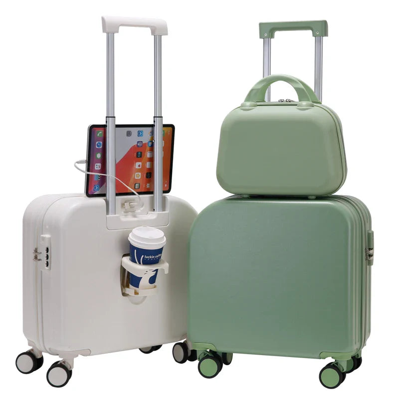 HKM-908627 Custom 18" ABS Trolley Luggage for Kids with Spinner Caster Feature - Ideal for Summer Travel
