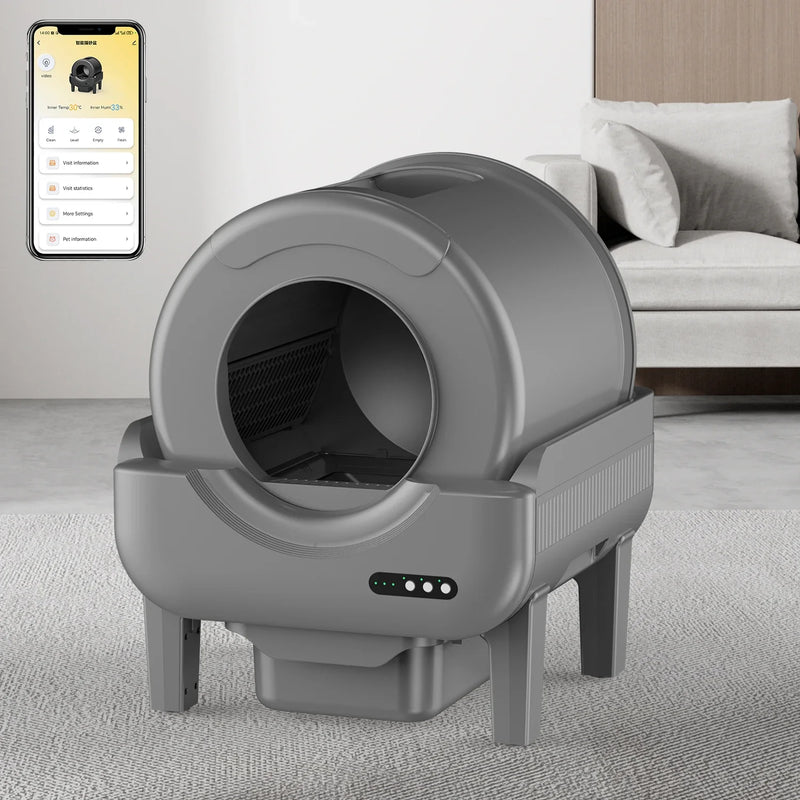 HKM-908691 Smart Self-Cleaning Cat Litter Box with WiFi Camera and Large Capacity