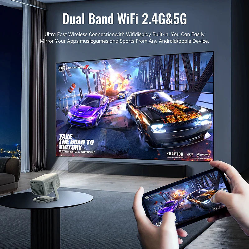 HKM-908755 Smart Home Cinema R2 Pro Projector with Auto Keystone and Obstacle Avoidance Technology