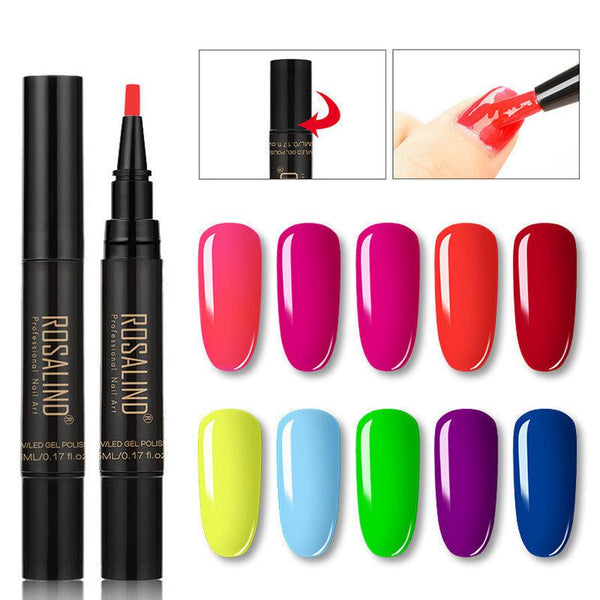 HKM-908883 Neon Phototherapy Gel Nail Polish Pen - 5ML UV/LED - 10 Vibrant Colors