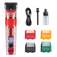HKM-9089085 Waterproof Pet Hair Trimmer Set for Cats, Dogs, and Rabbits with Adjustable Speed and Titanium Ceramic Blades