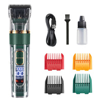 HKM-9089085 Waterproof Pet Hair Trimmer Set for Cats, Dogs, and Rabbits with Adjustable Speed and Titanium Ceramic Blades