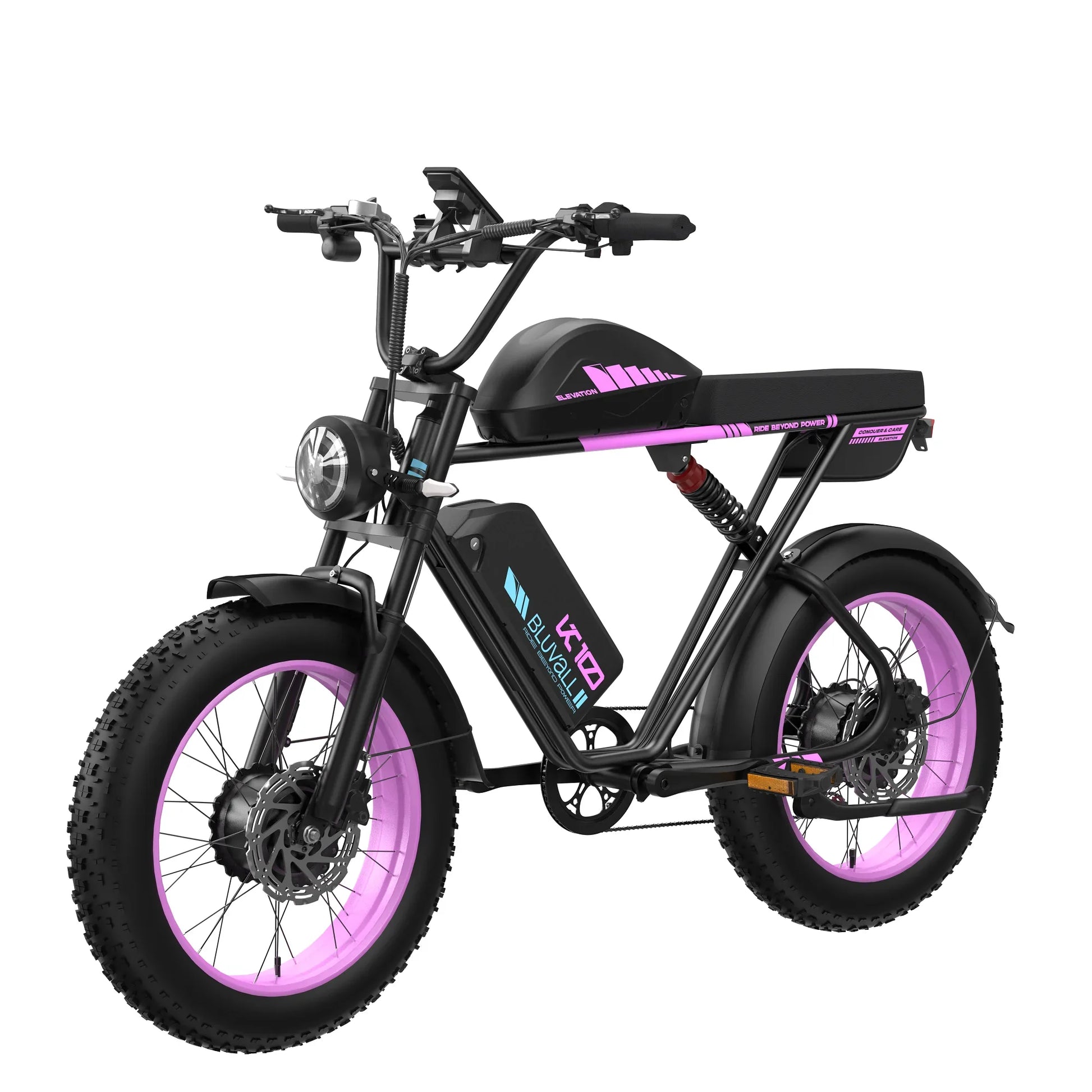 HKM-908947 52V Electric Hybrid Mountain Bike with 20" Wheels, Dual Suspension, 7-Speed Gear System, and Hydraulic Disc Brakes