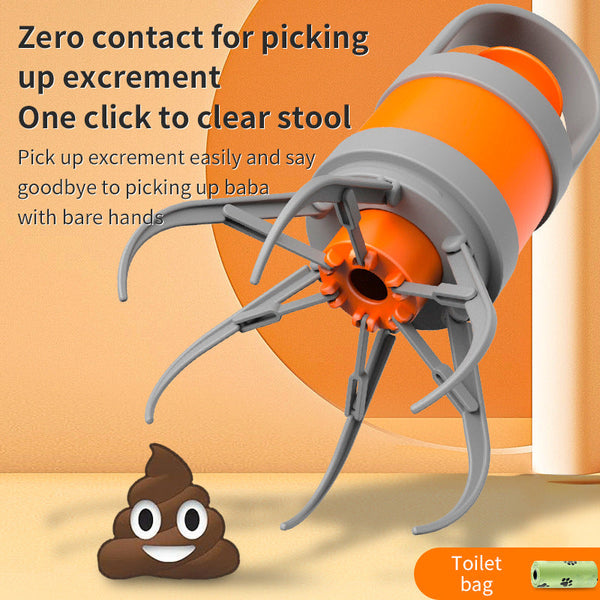 HKM-9089725 Cartoon Pet Toilet Holder and Waste Bag Shovel for Outdoor Cleanup