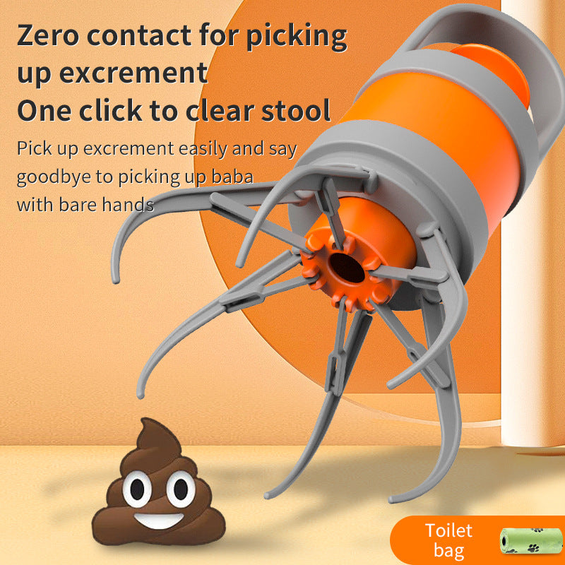 HKM-9089725 Cartoon Pet Toilet Holder and Waste Bag Shovel for Outdoor Cleanup