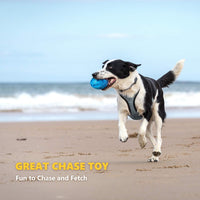 HKM-9090749 Durable Rubber Chew Ball with Squeaker for Medium and Large Dogs, Ideal for Aggressive Chewers