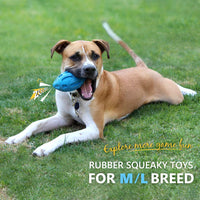 HKM-9090749 Durable Rubber Chew Ball with Squeaker for Medium and Large Dogs, Ideal for Aggressive Chewers