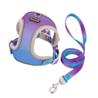 HKM-9091645 Lightweight Polyester Pet Chest Strap with Leash - Multiple Color Options