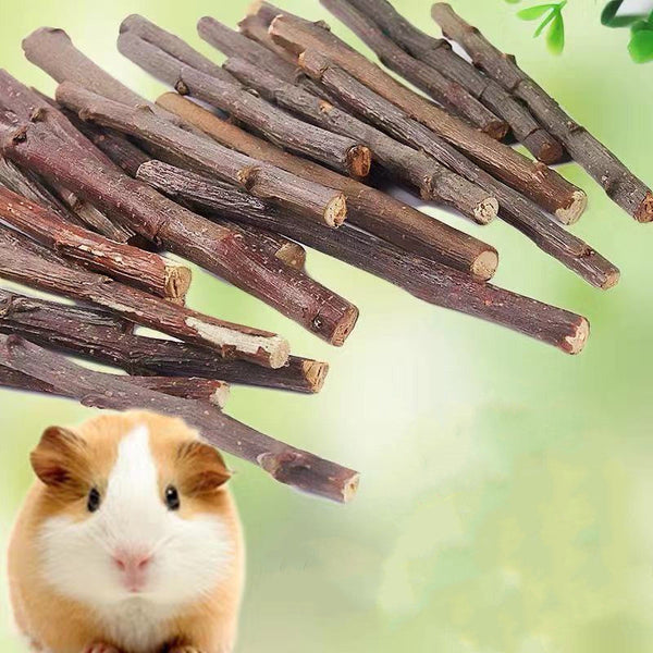 HKM-9091901 Dried Apple Branch Treats for Rabbits, Chinchillas, and Hamsters - 100g