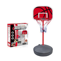 HKM-909203 Children's Portable Basketball Hoop Set for Indoor and Outdoor Play - Adjustable Stand with Net Rings for Ages 2-7