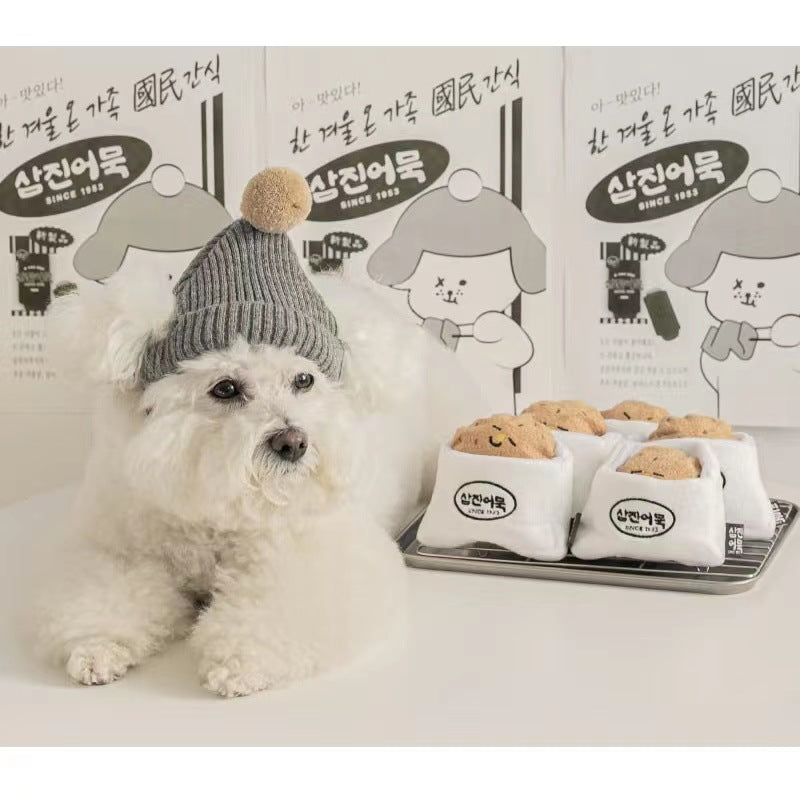 HKM-9092925 Vegetable Balls Plush Sniffing Toy for Dogs - Sounding Pet Interaction