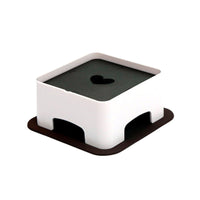 HKM-9093437 Ceramic Pet Bowl with Dining Table and Silicone Mat for Cats and Small to Medium Dogs