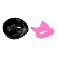 HKM-9093437 Ceramic Pet Bowl with Dining Table and Silicone Mat for Cats and Small to Medium Dogs