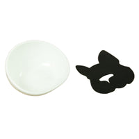 HKM-9093437 Ceramic Pet Bowl with Dining Table and Silicone Mat for Cats and Small to Medium Dogs